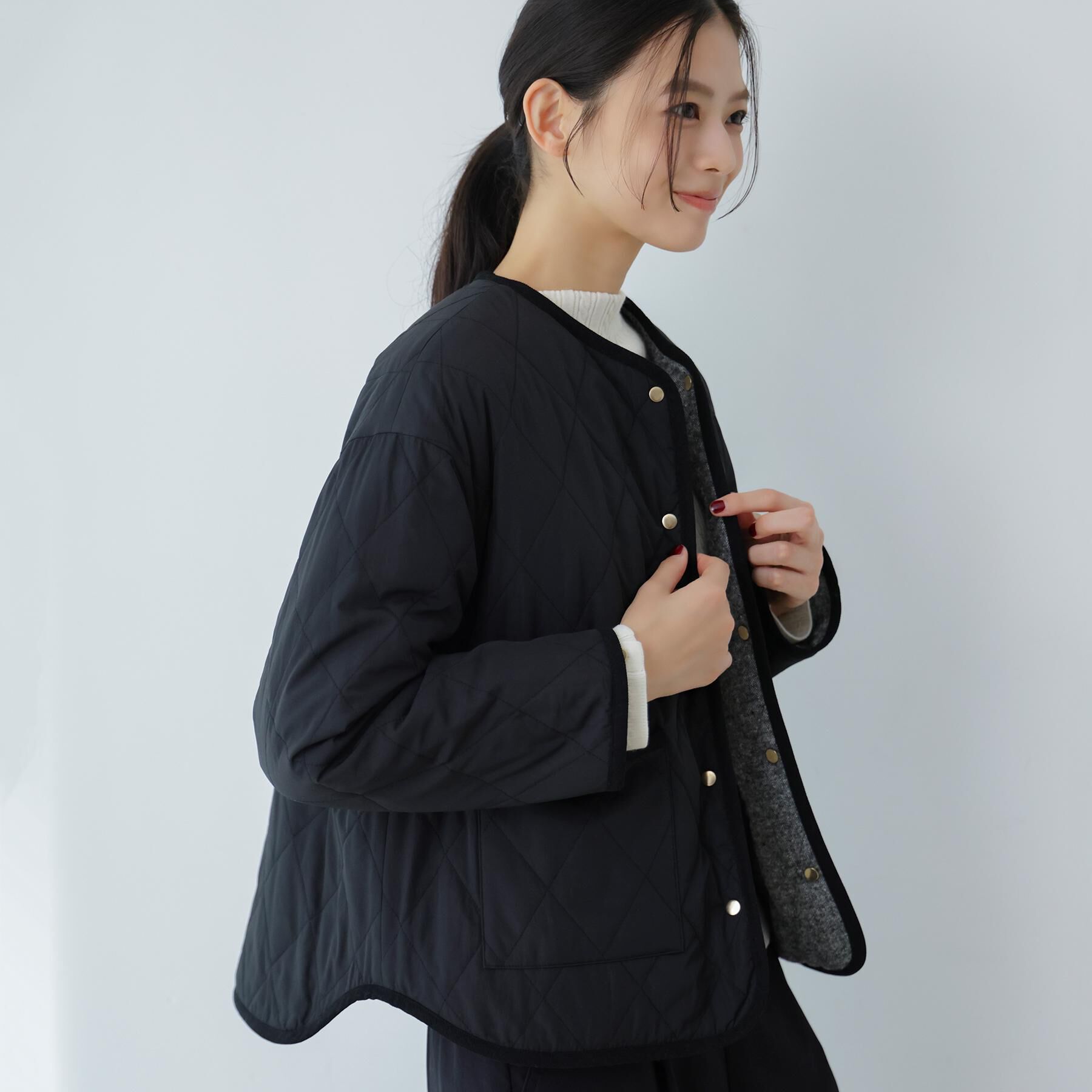 grove「【気分に合わせて楽しめる】リバーシブルキルティングジャケット」|ダウン|