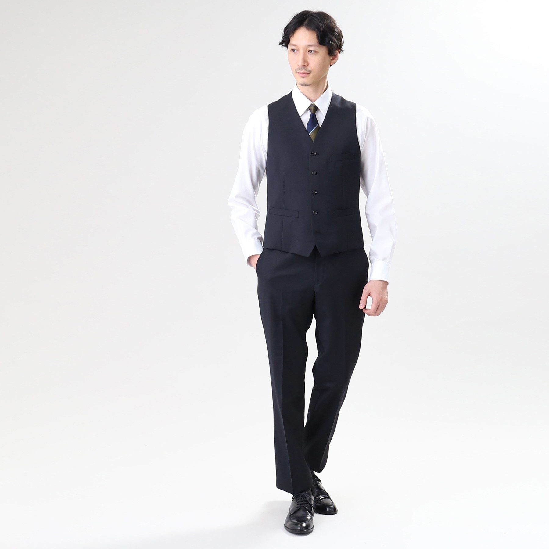 TAKEO KIKUCHI「【冠婚葬祭/3ピース対応】サージ ベスト」|スーツ|