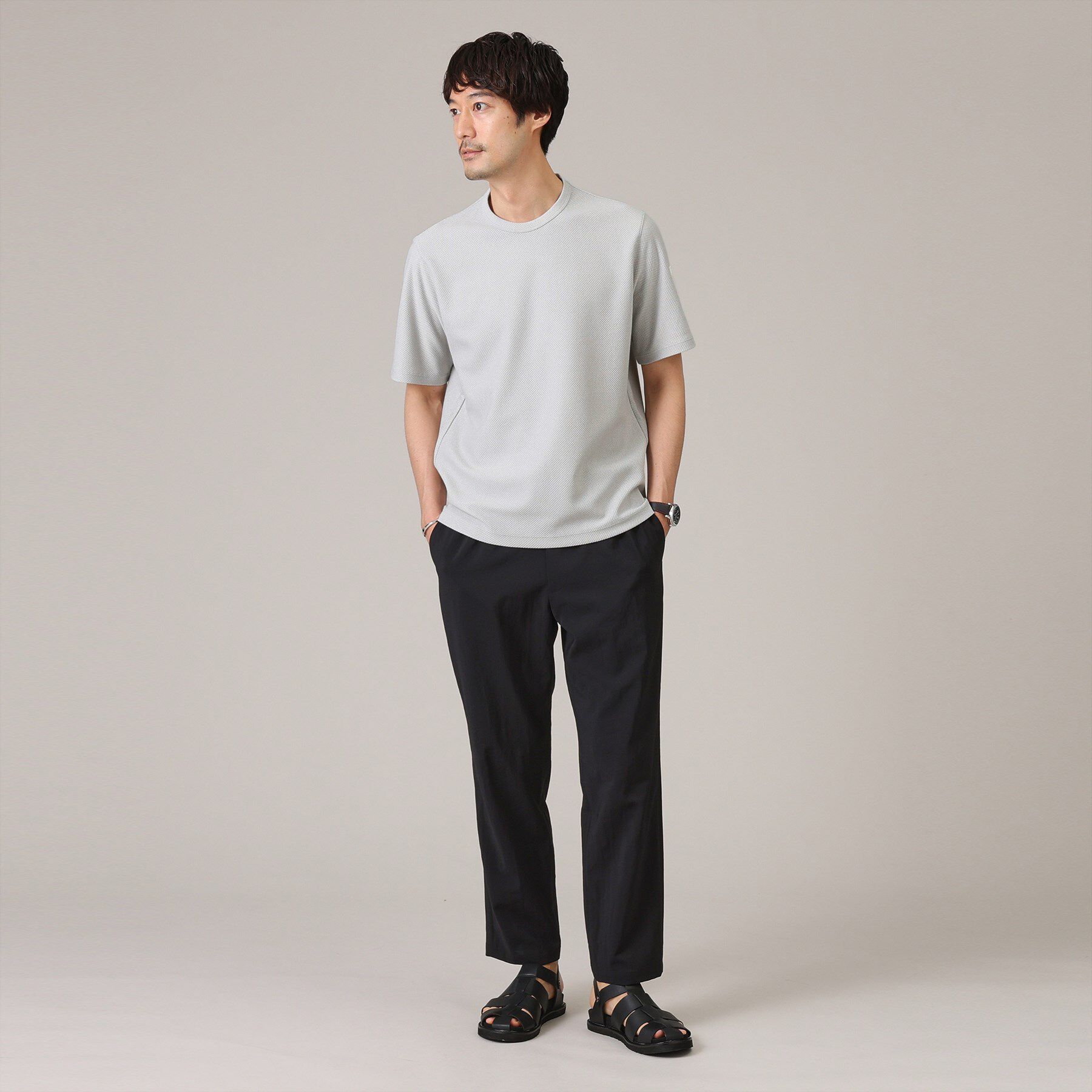 TAKEO KIKUCHI「【尾州織/Made in JAPAN】メランジ Tシャツ」|Tシャツ・カットソー|