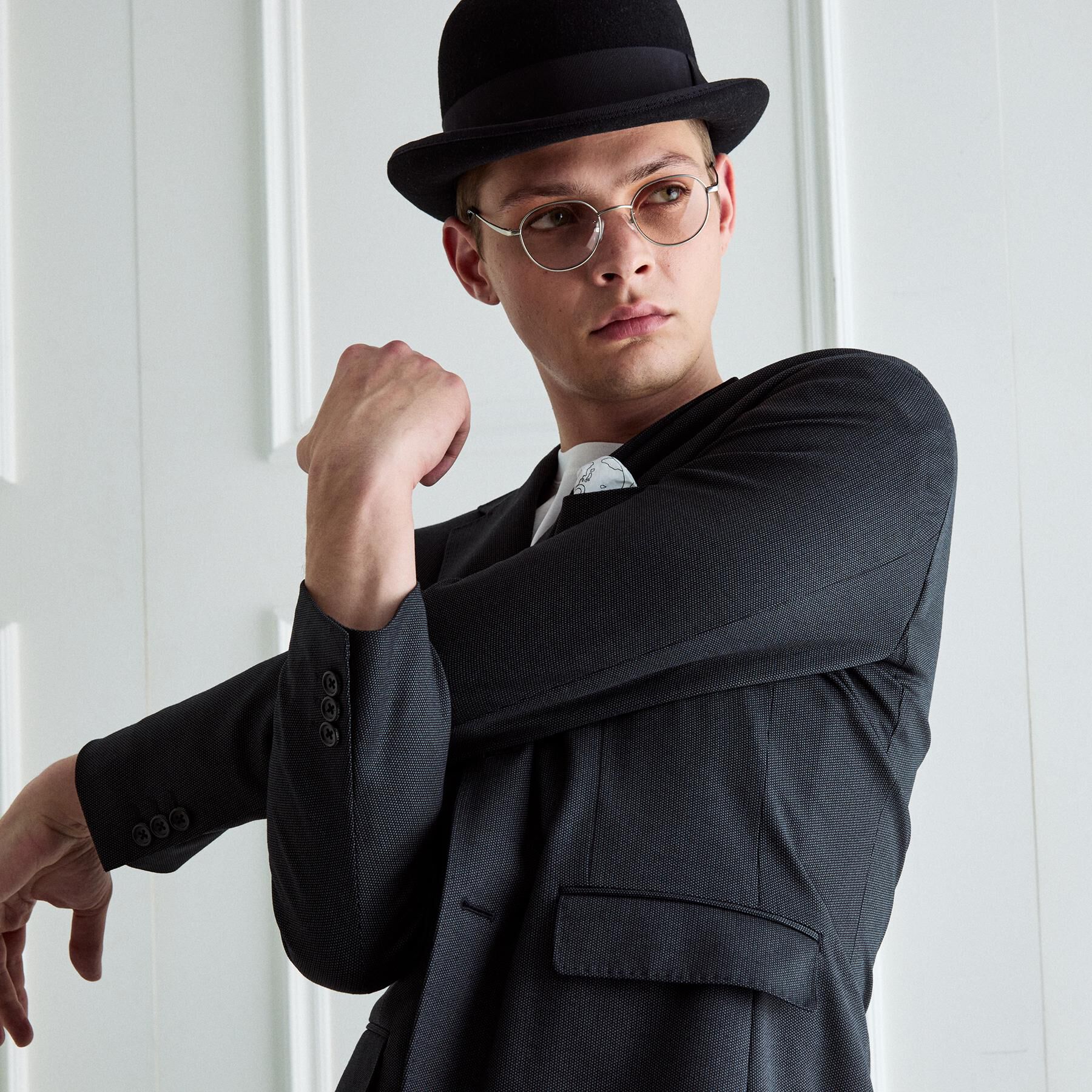 TAKEO KIKUCHI「【BOWLER HAT LABEL】ピンヘッドジャージ ジャケット」|テーラードジャケット|