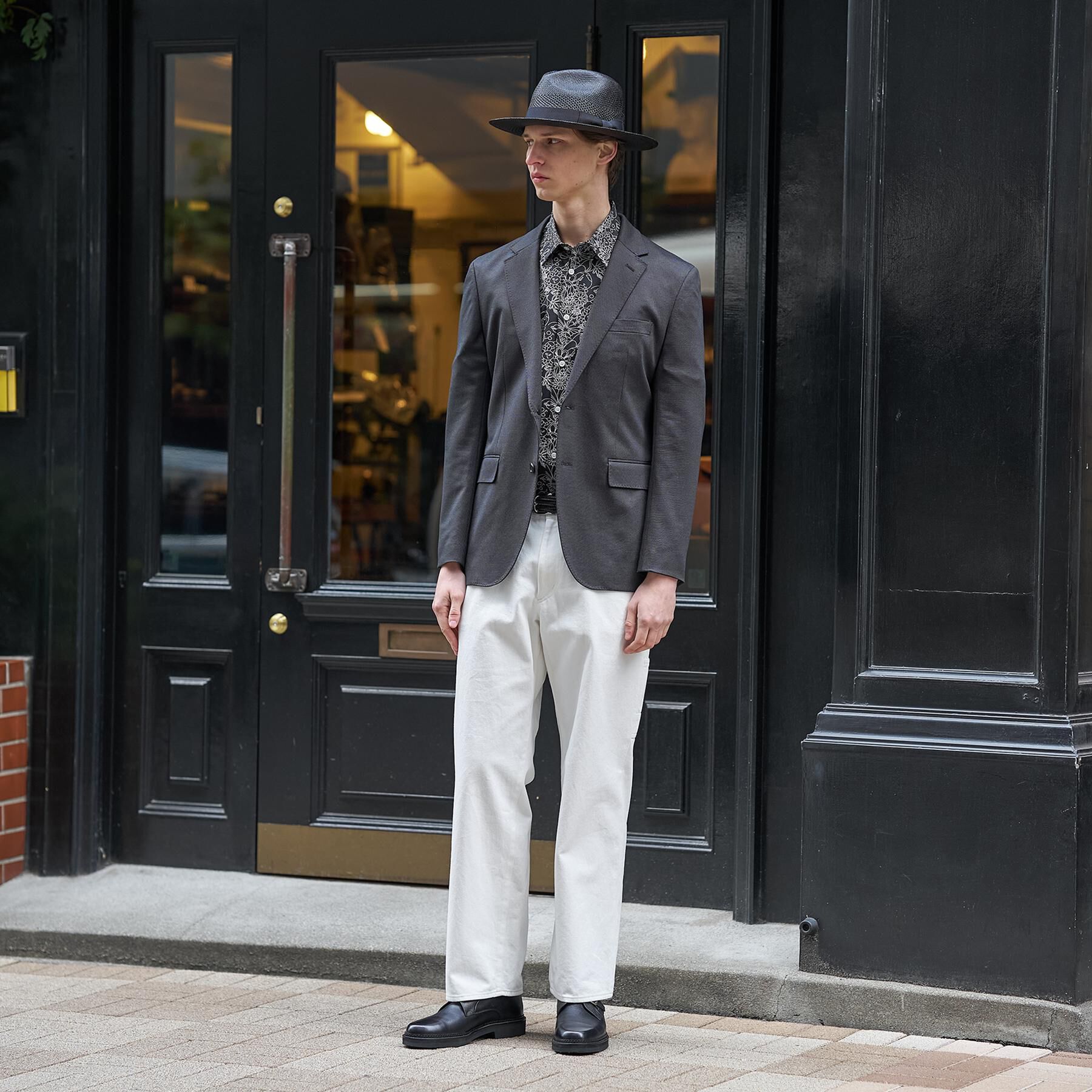 TAKEO KIKUCHI「【BOWLER HAT LABEL】ピンヘッドジャージ ジャケット」|テーラードジャケット|