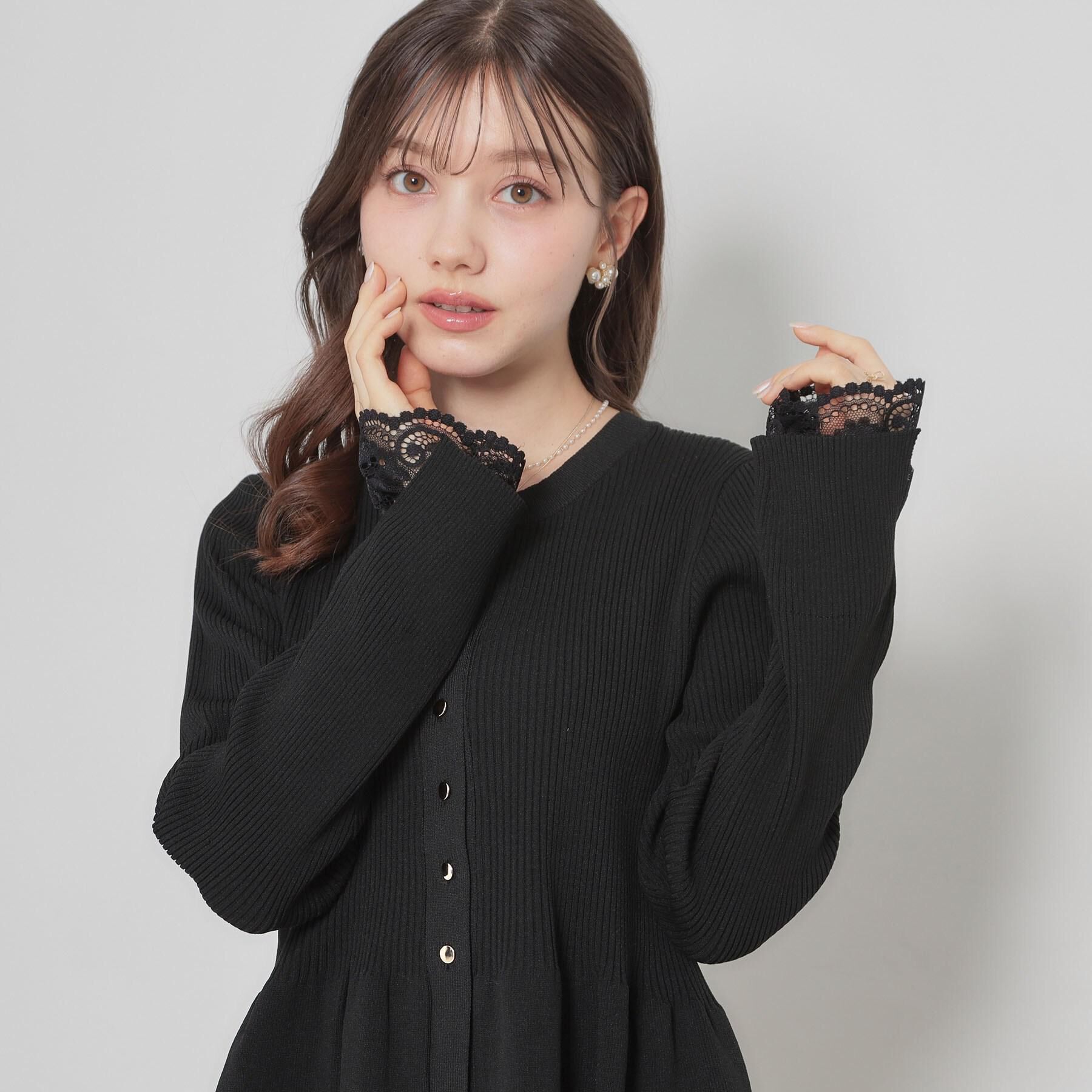 Couture broach「【大人かわいい・洗える】ペプラムニットカーディガン」|カーディガン|