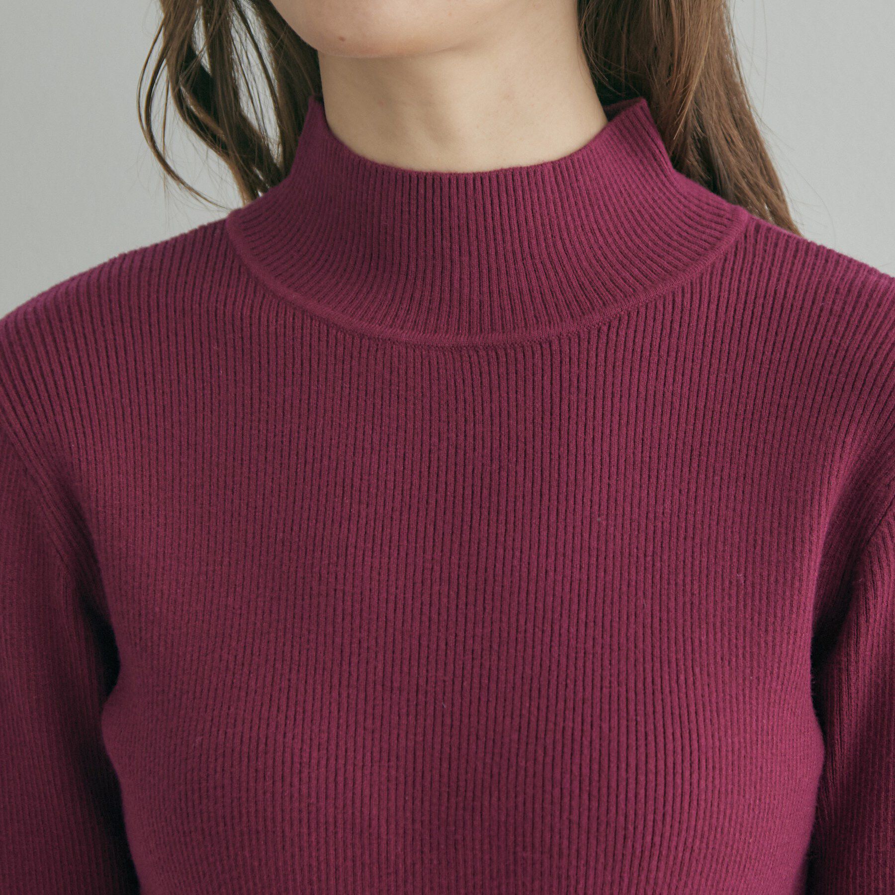 Couture broach「【大人フェミニンのBASIC】パール調リブニット【吸湿発熱・静電気防止・抗菌防臭・洗濯機可】」|ニット・セーター|