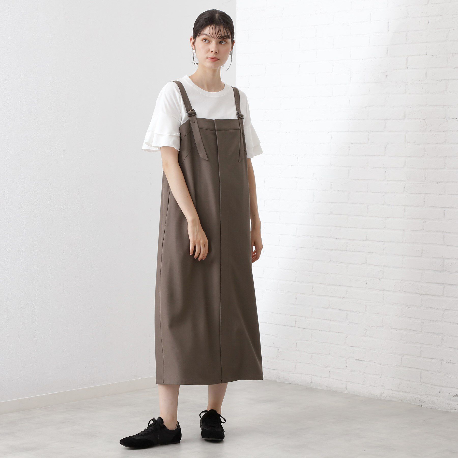 THE SHOP TK「【汗染み防止】袖フリルTシャツ【UVカット/洗濯機OK】」|Tシャツ・カットソー|