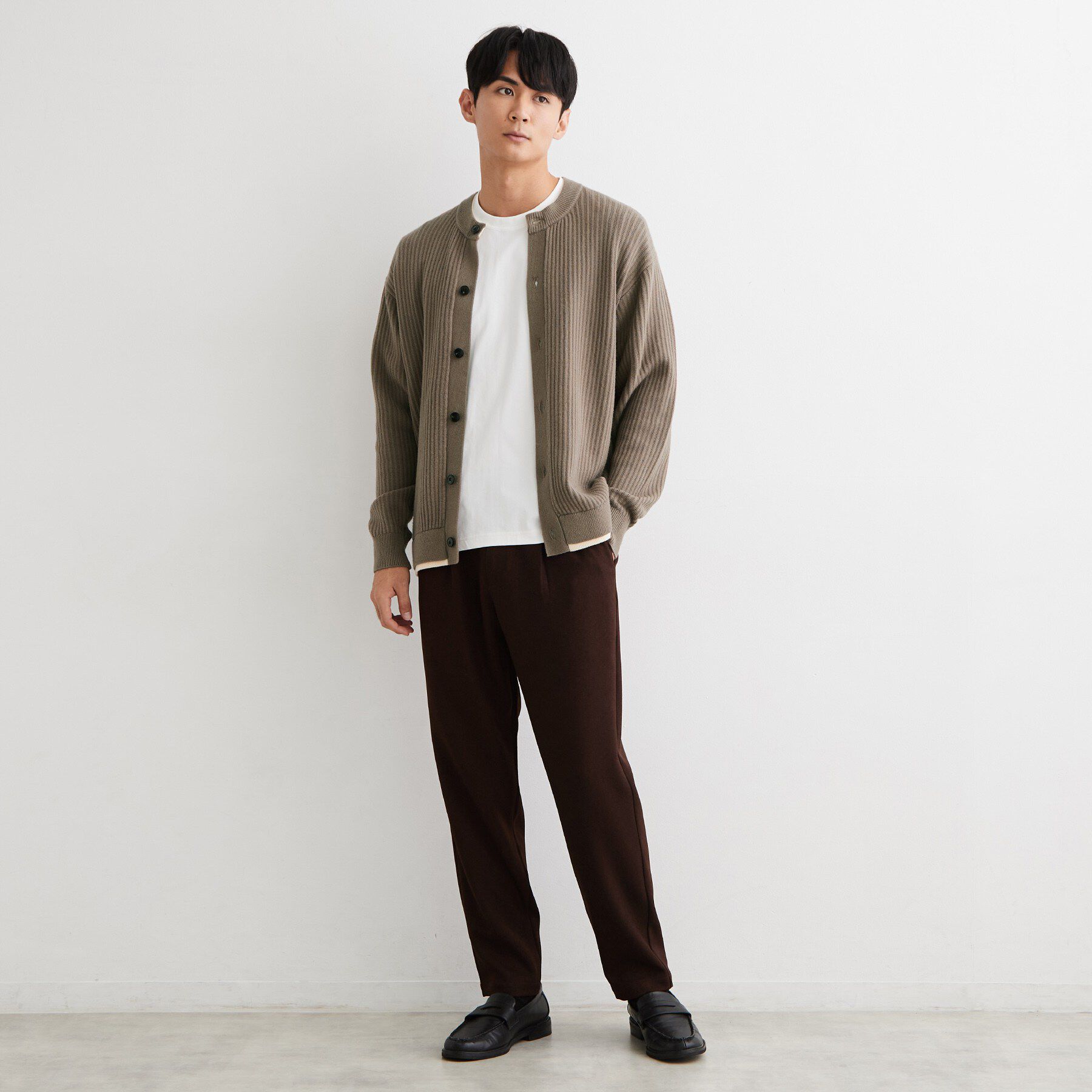 THE SHOP TK「レイヤードデザイン カーディガン」|カーディガン|