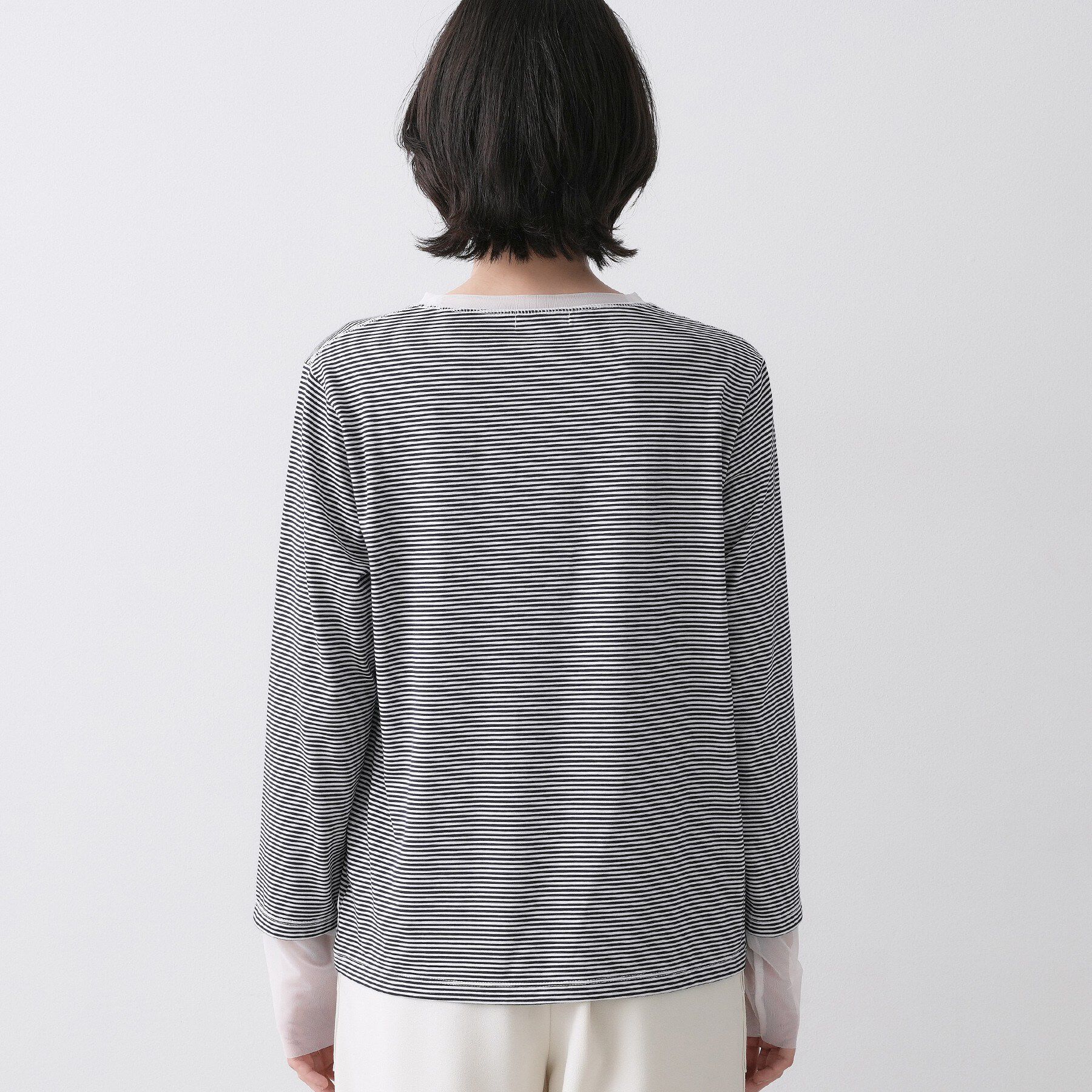 Dessin「【洗える】シアーチュールポイントカットソー」|Tシャツ・カットソー|