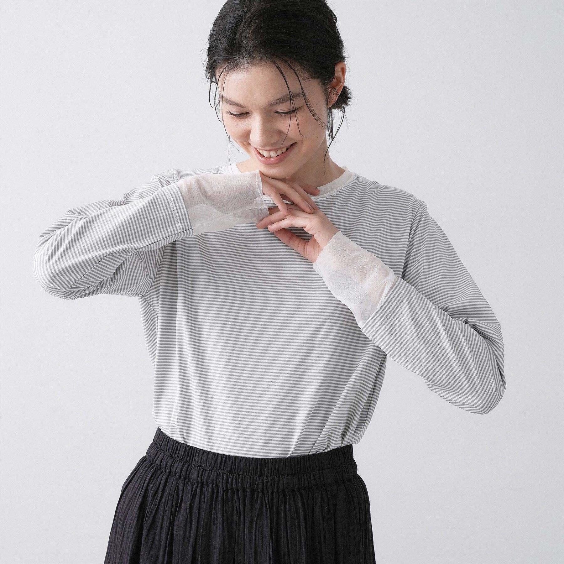 Dessin「【洗える】シアーチュールポイントカットソー」|Tシャツ・カットソー|
