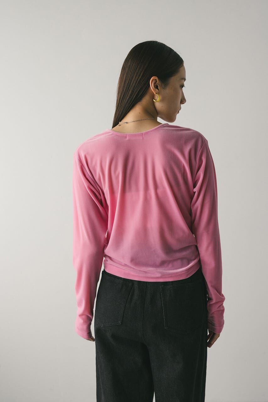 STYLEMIXER「メッシュベロアロンT」|Tシャツ・カットソー|