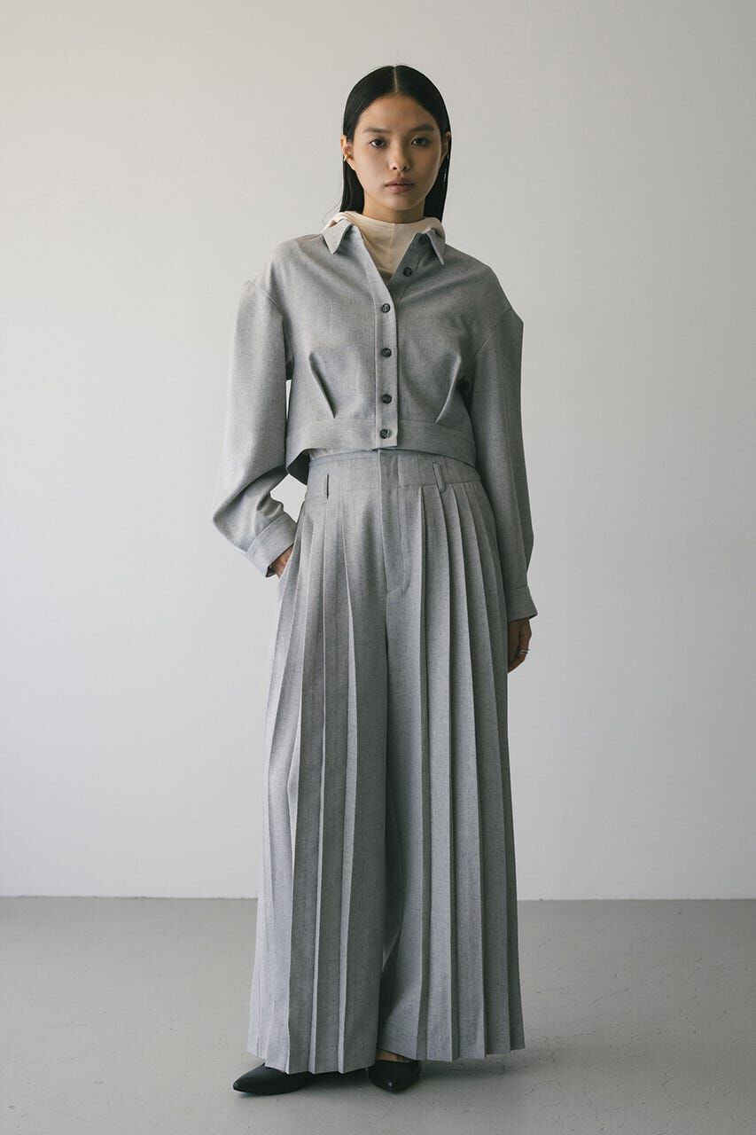 STYLEMIXER「メランジショートシャツ」|シャツ・ブラウス|L/GRY1