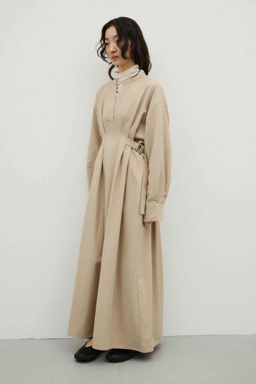 STYLEMIXER「サイドバックルロングスリーブワンピース」|ワンピース|BEG