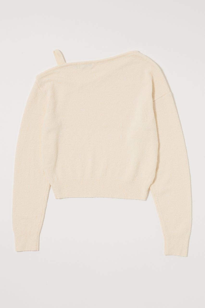 MOUSSY「BUTTON STRAP ワンショルダートップス」|ニット・セーター|