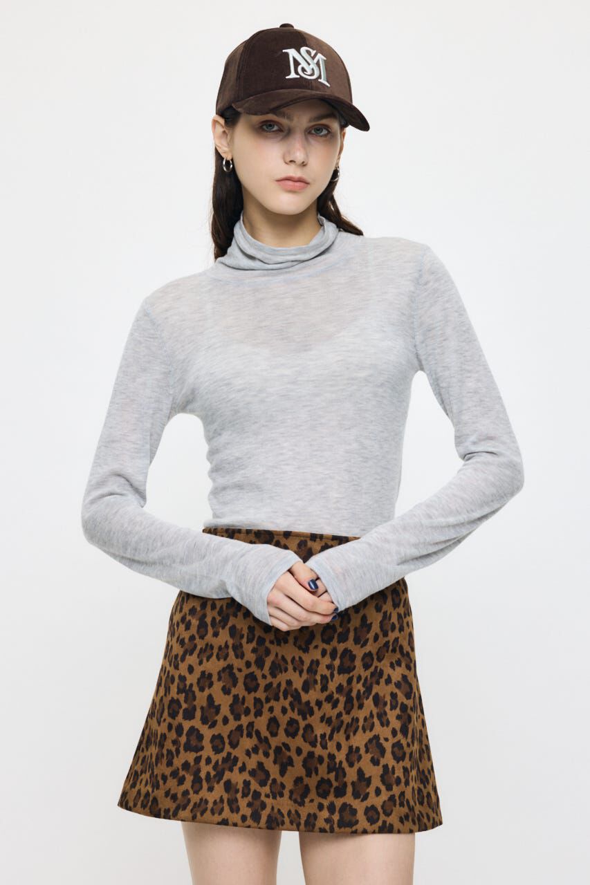 MOUSSY「ES SHEER TURTLE KNIT トップス」|ニット・セーター|