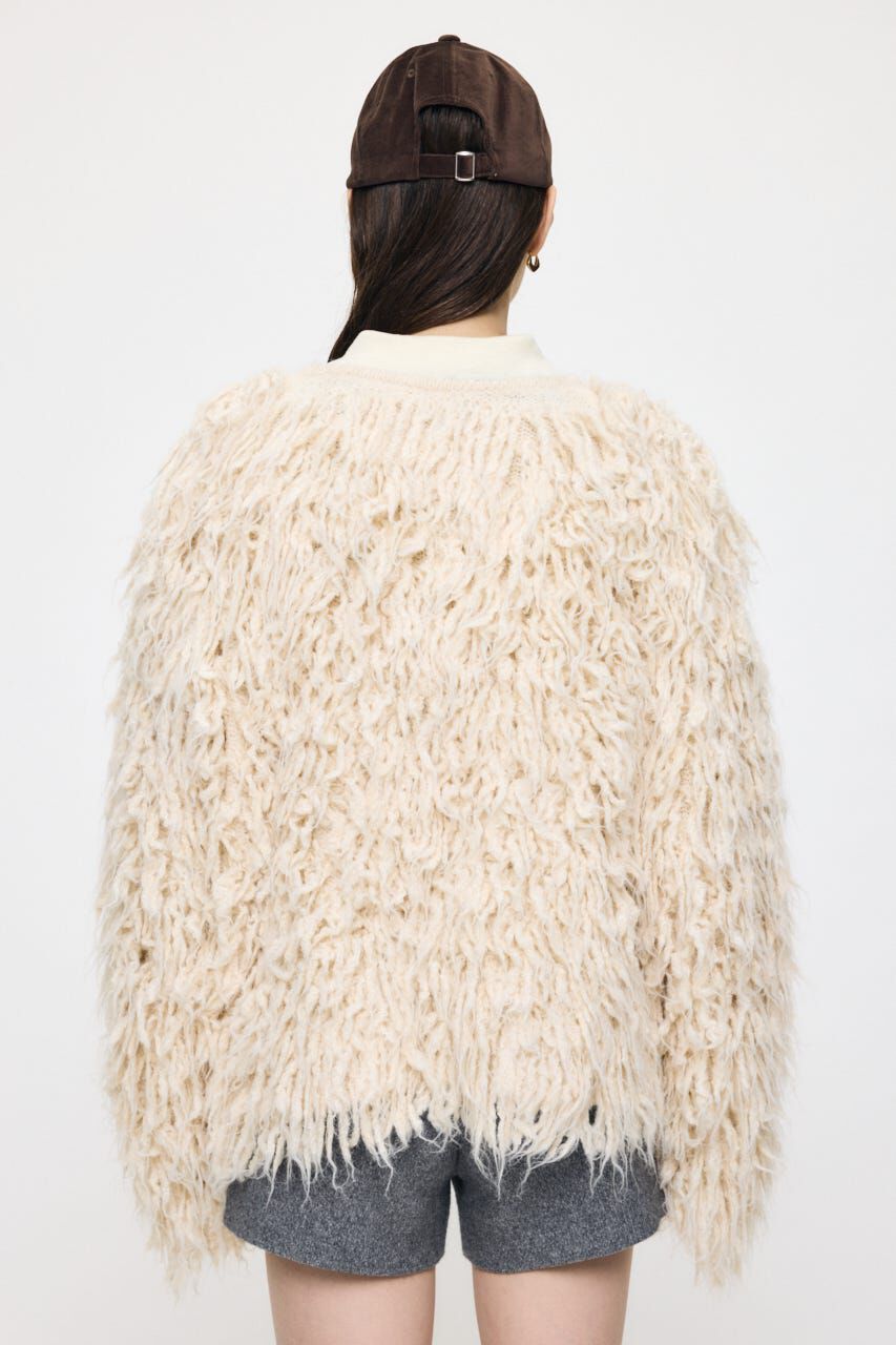 MOUSSY「SHAGGY FEATHER カーディガン」|カーディガン|