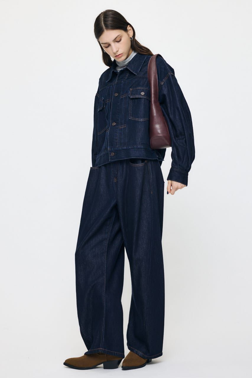 MOUSSY「GATHER HEM DENIM ジャケット」|デニムジャケット|