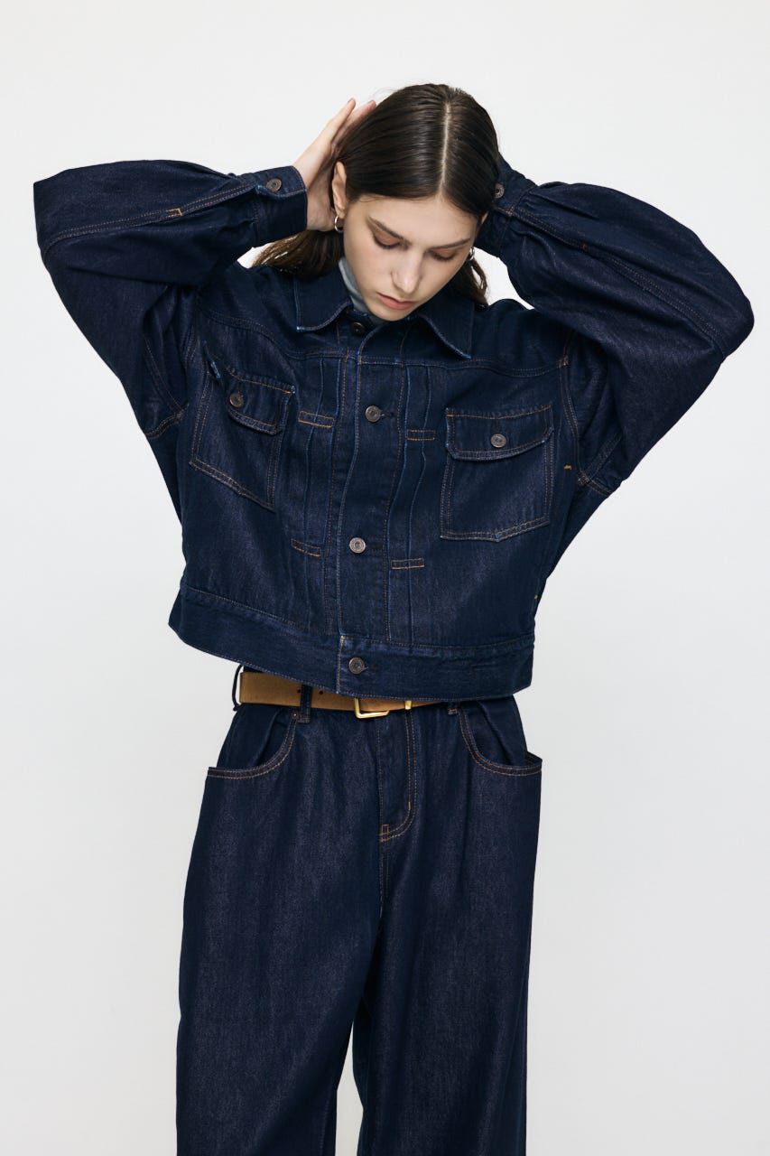 MOUSSY「GATHER HEM DENIM ジャケット」|デニムジャケット|