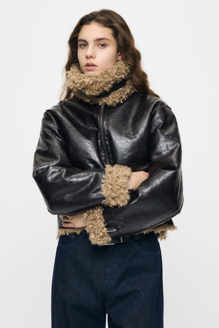 MOUSSY「REVERSIBLE CURLY FUR ジャケット」|ブルゾン・スタジャン|
