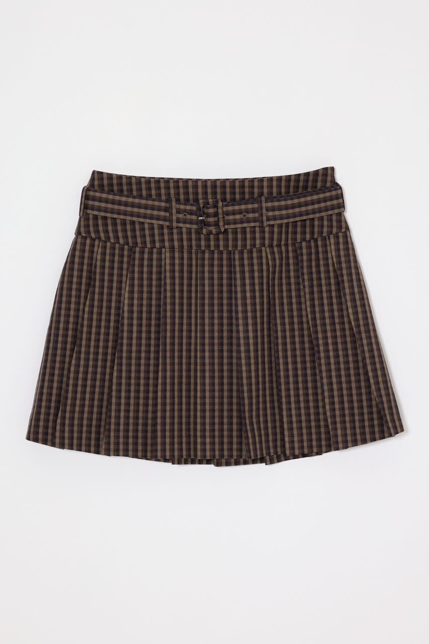 MOUSSY「BELTED PLEATS MINI スカート」|スカート|柄BRN5