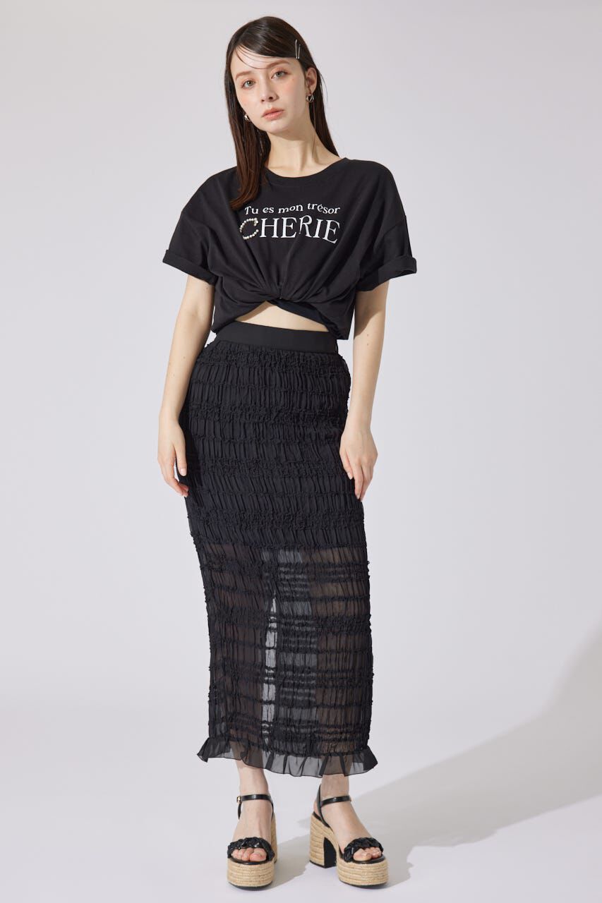 rienda「パールロゴビッグTシャツ」|Tシャツ・カットソー|