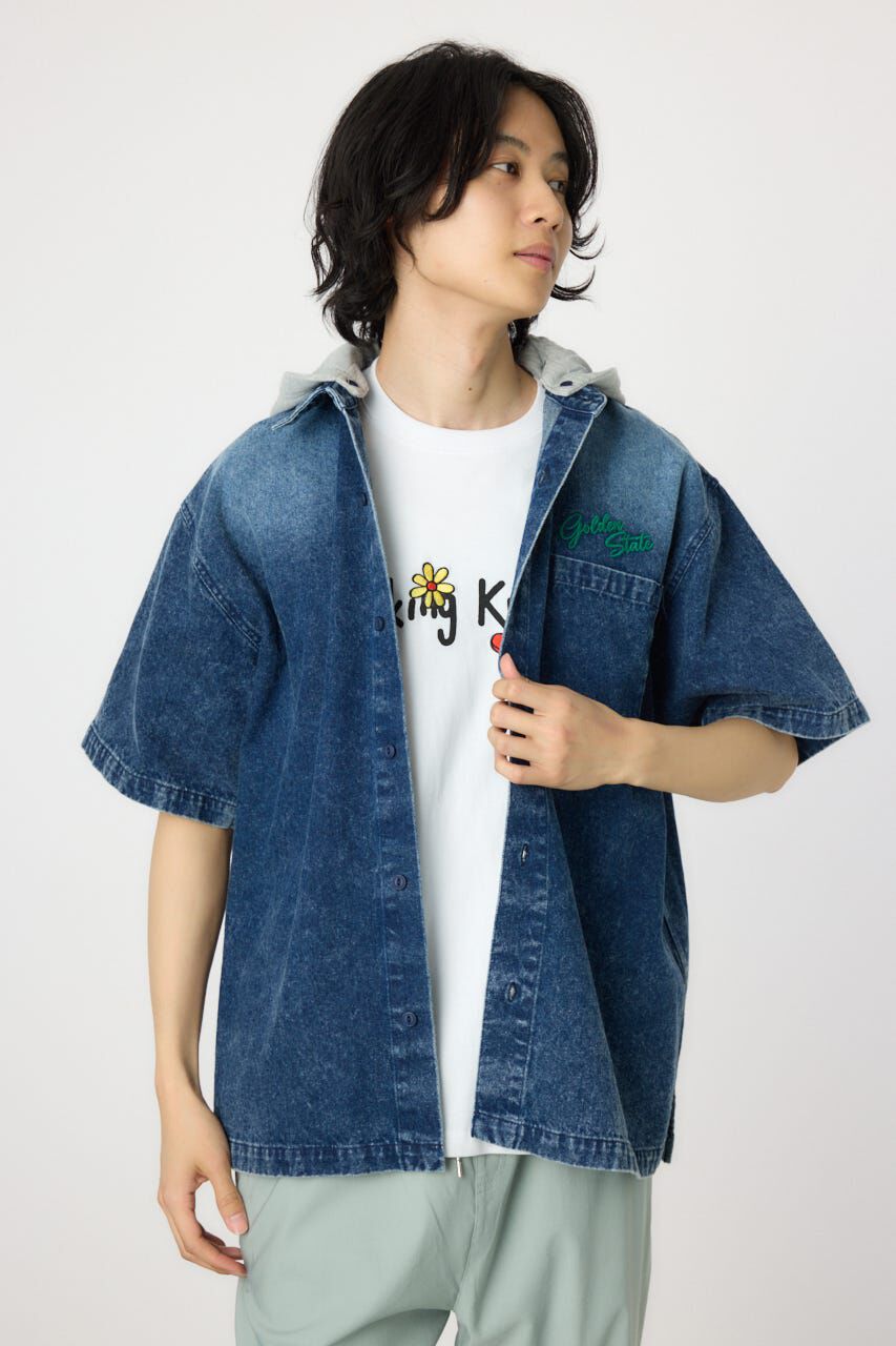 RODEO CROWNS「バックロゴフードデニムシャツ」|シャツ・ブラウス|