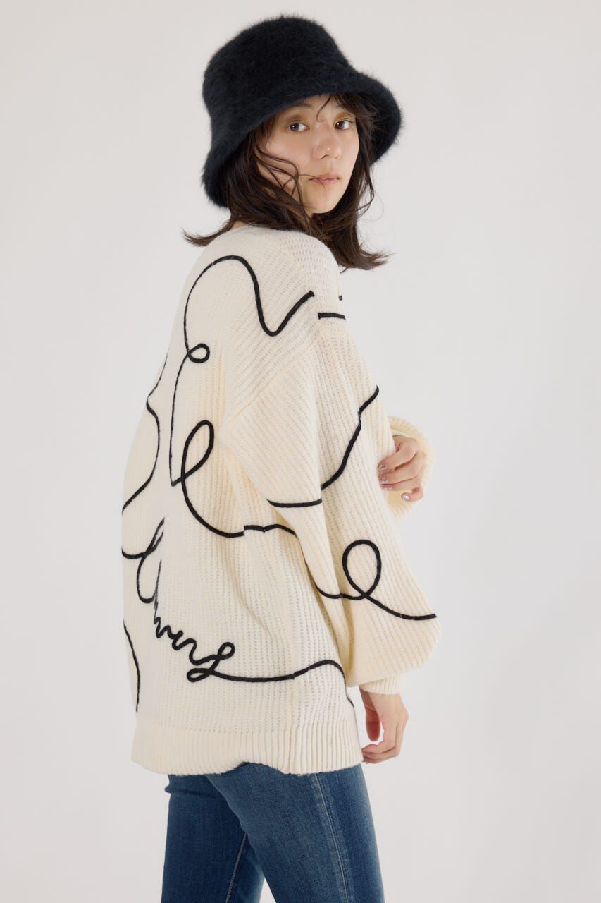 RODEO CROWNS「Embroideryラインロゴニットトップス」|ニット・セーター|