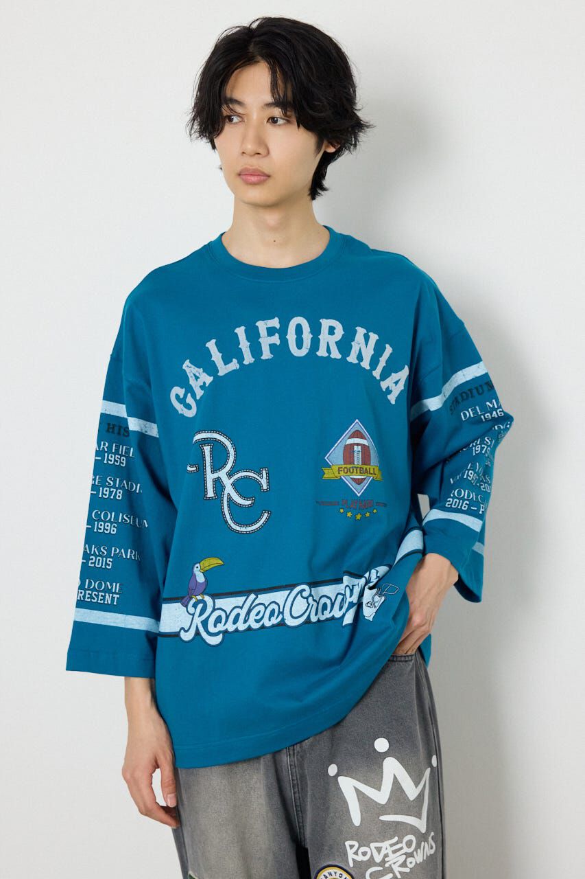RODEO CROWNS「footballトップス」|Tシャツ・カットソー|BLU