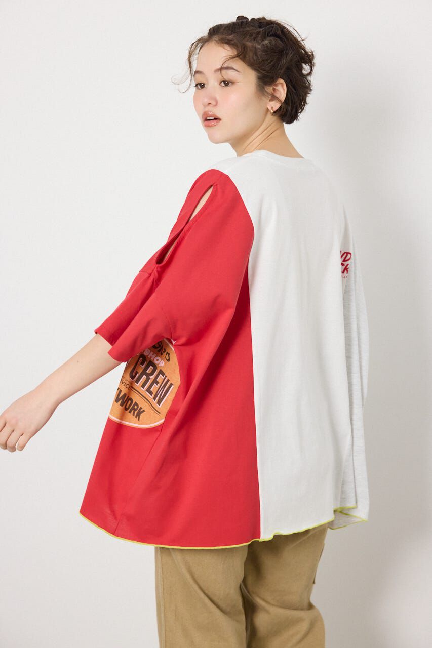 RODEO CROWNS「カスタムオープンショルダーTシャツ」|Tシャツ・カットソー|