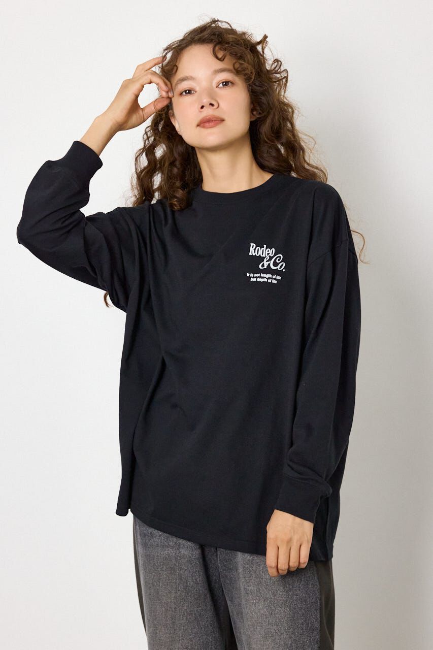 RODEO CROWNS「ホットフィットスタッズロゴロングTシャツ」|Tシャツ・カットソー|BLK