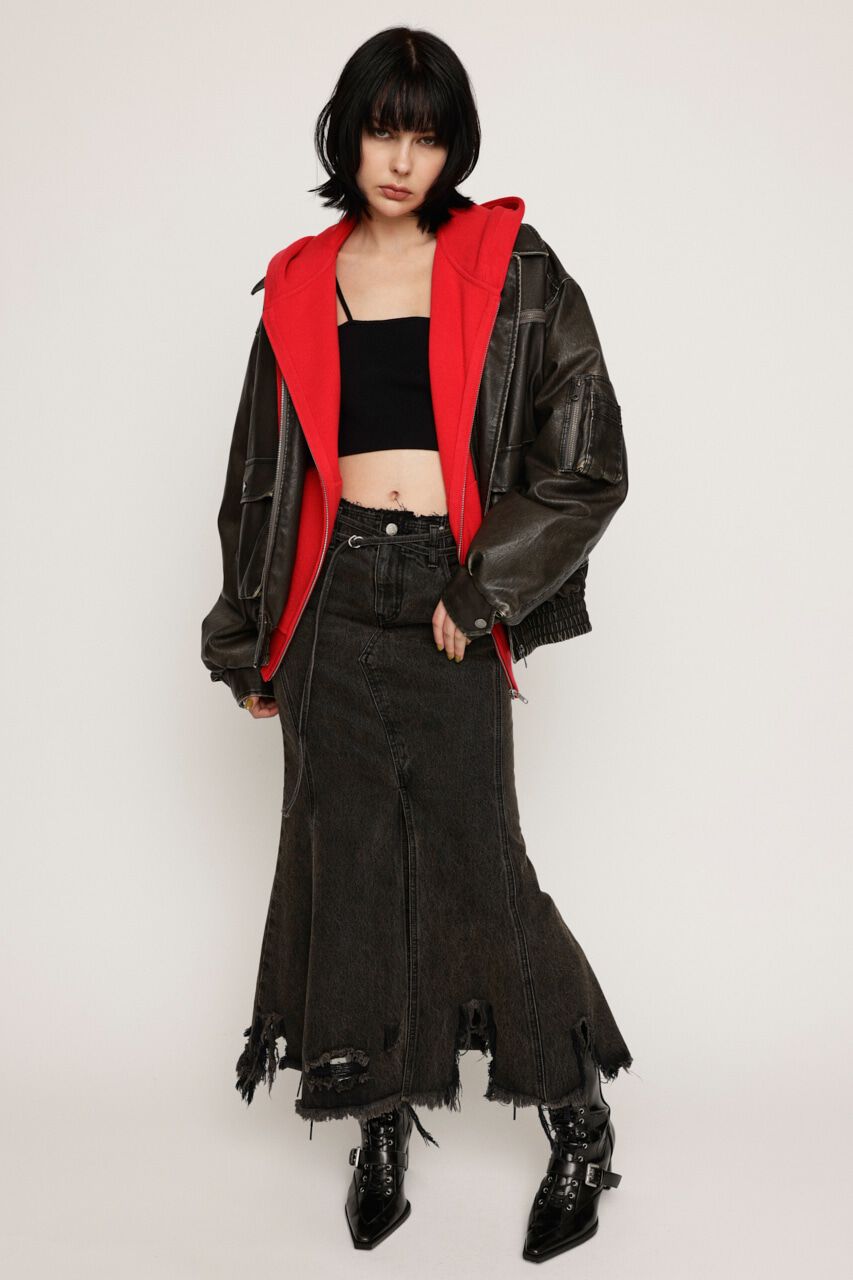 SLY「L／W DEEP DAMAGE MERMAID L／SK-E」|スカート|