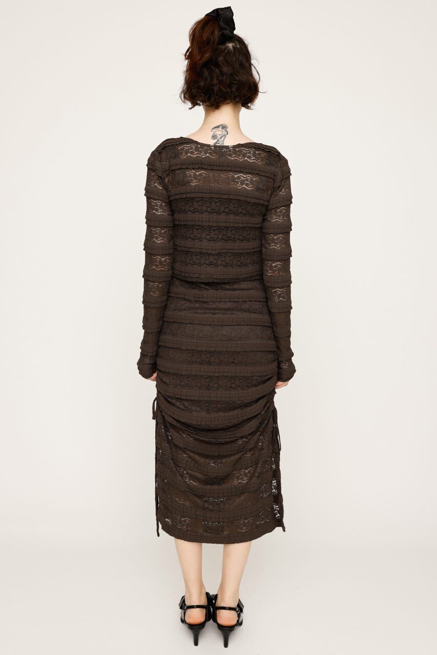 SLY「FRONT BUTTON LACE 2P ロングワンピース」|ワンピース|