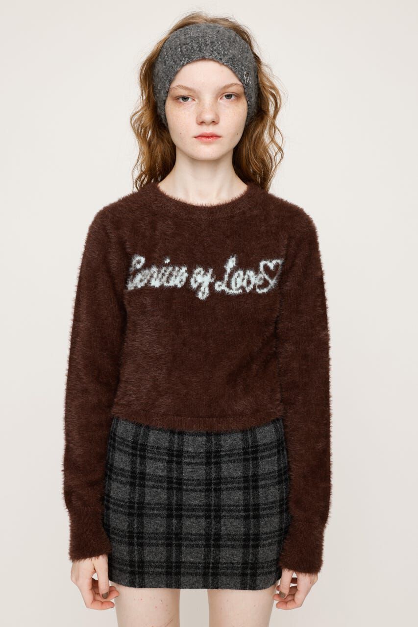 SLY「SHAGGY YARN LOGO C／N トップス」|ニット・セーター|