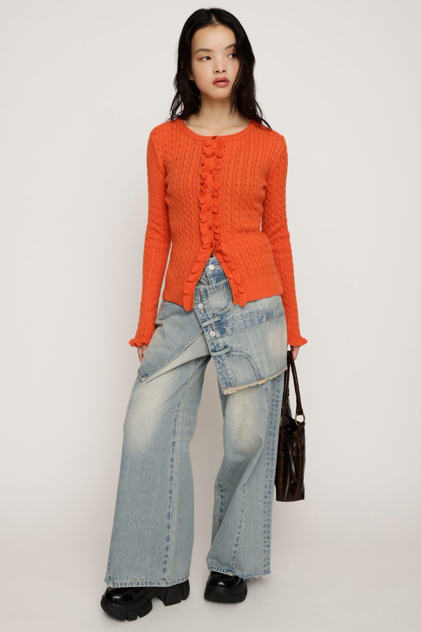 SLY「REMAKE ASYMMETRY L／W DENIM パンツ」|デニム|