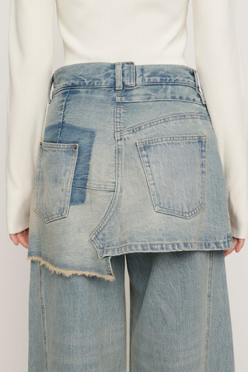SLY「REMAKE ASYMMETRY L／W DENIM パンツ」|デニム|