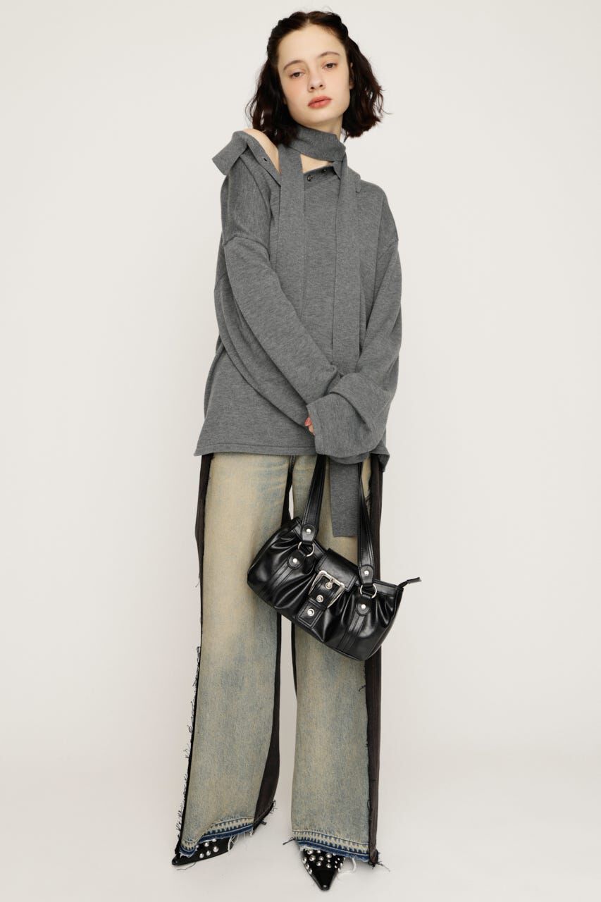 SLY「HG KNIT ASYMMETRY トップス」|ニット・セーター|