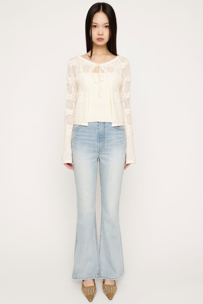 SLY「HW FLARE PT WITH ROICA（R）EF」|デニム|
