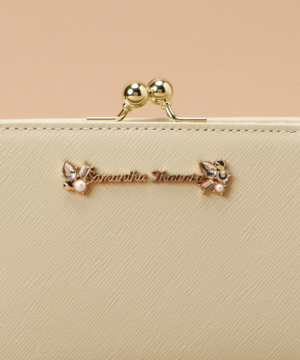 Samantha Thavasa「ラメレザービジュー 口金折財布」|財布|