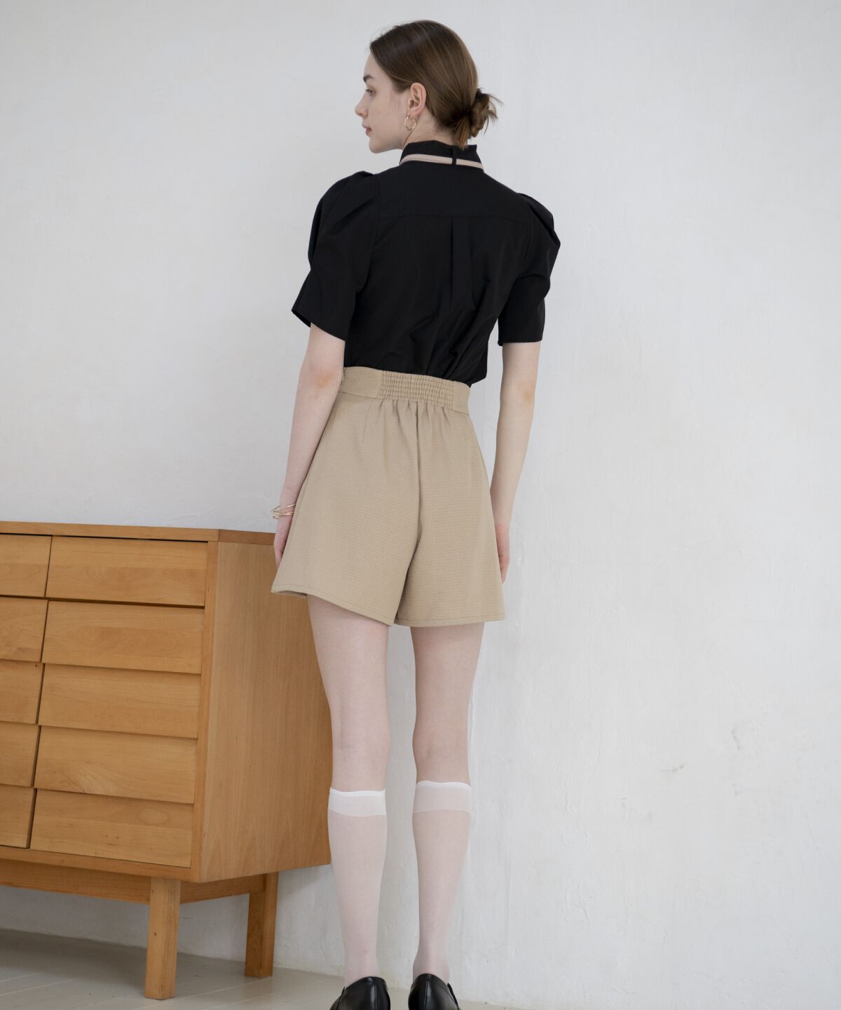 アンドクチュール「ブッチャーショートパンツ」|キュロット|