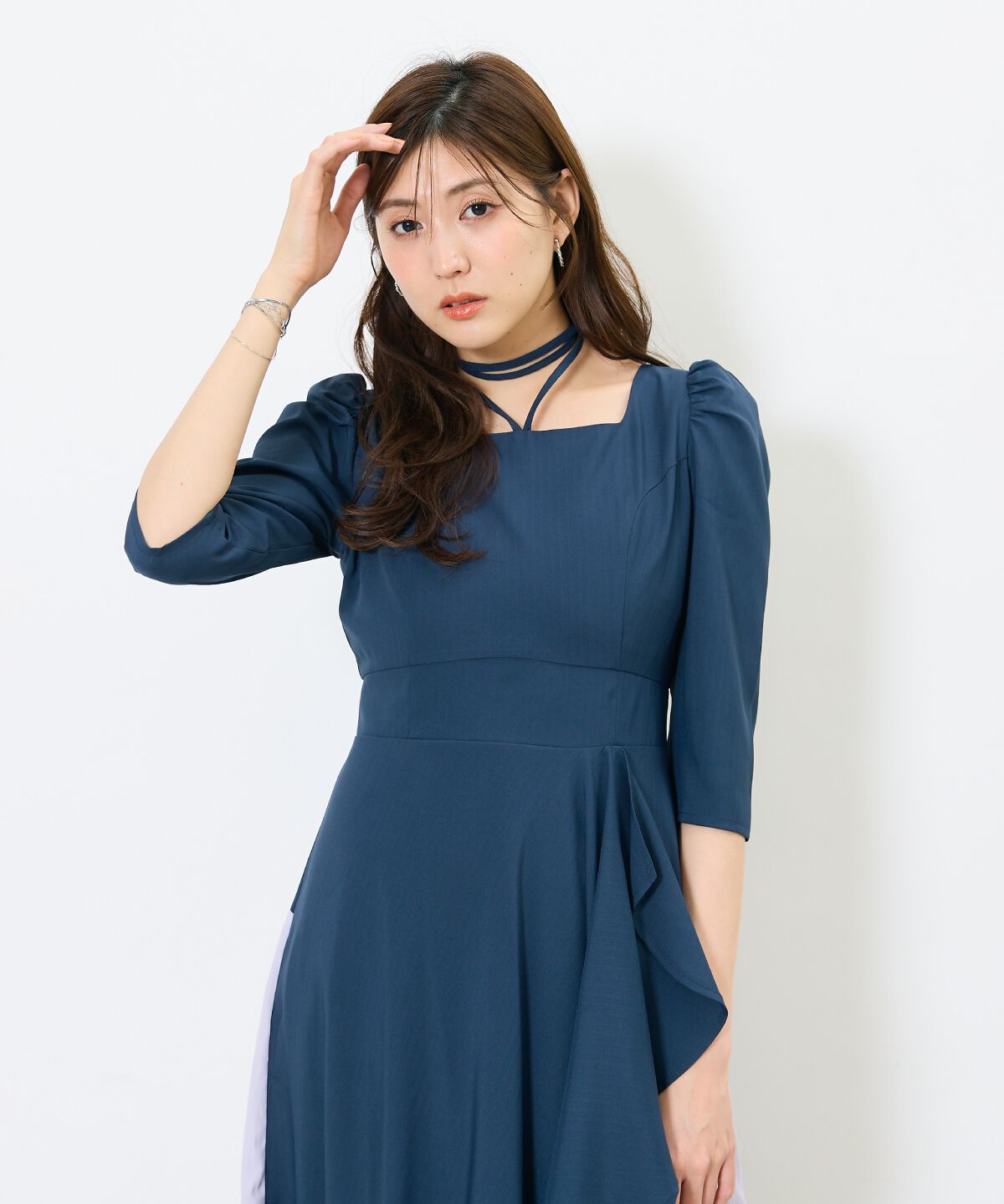 アンドクチュール「アシメラッフルティアードワンピース」|ワンピース|