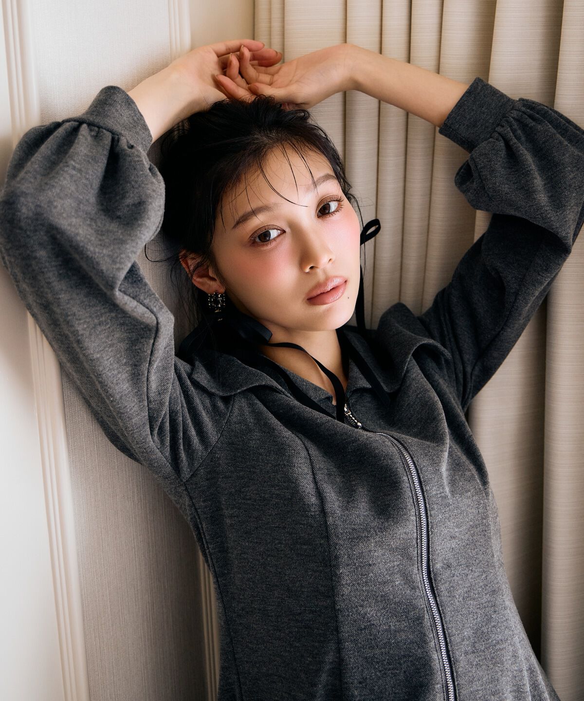 アンドクチュール「センターZIPミニワンピース」|ワンピース|
