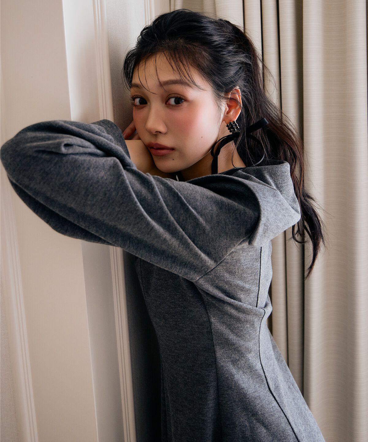 アンドクチュール「センターZIPミニワンピース」|ワンピース|