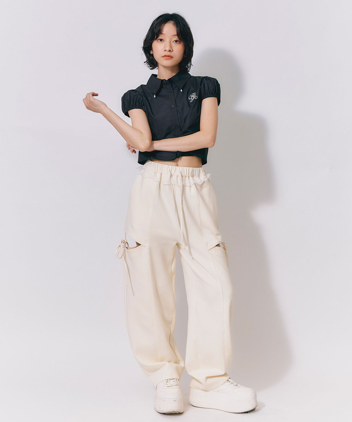 REDYAZEL「ウエストレースサイドカットアウトパンツ」|その他|
