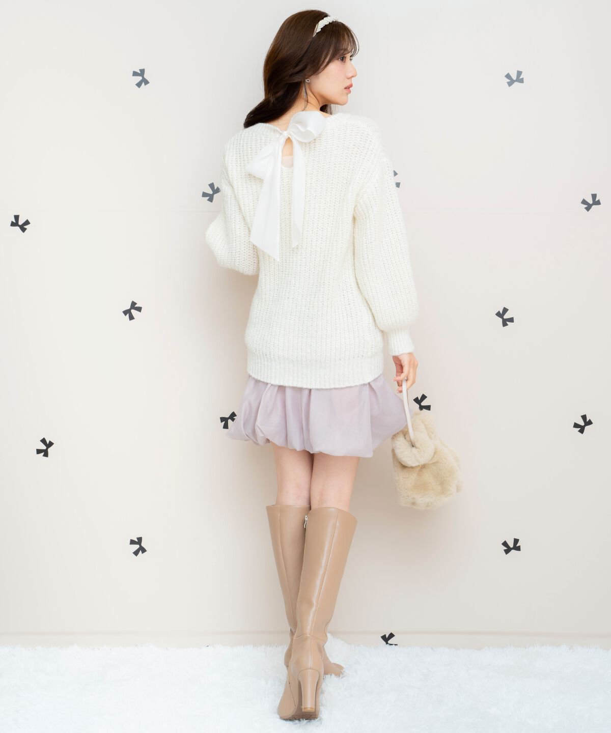 WILLSELECTION「ニットプルオーバー&times;バルーンスカートセット」|ワンピース|