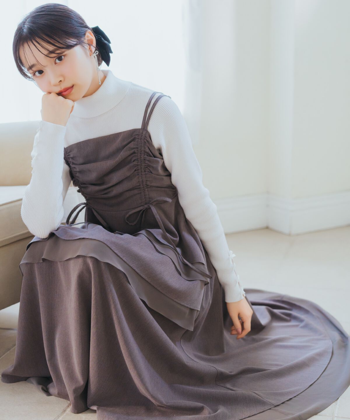 WILLSELECTION「ティアードギャザーキャミワンピース」|ワンピース|