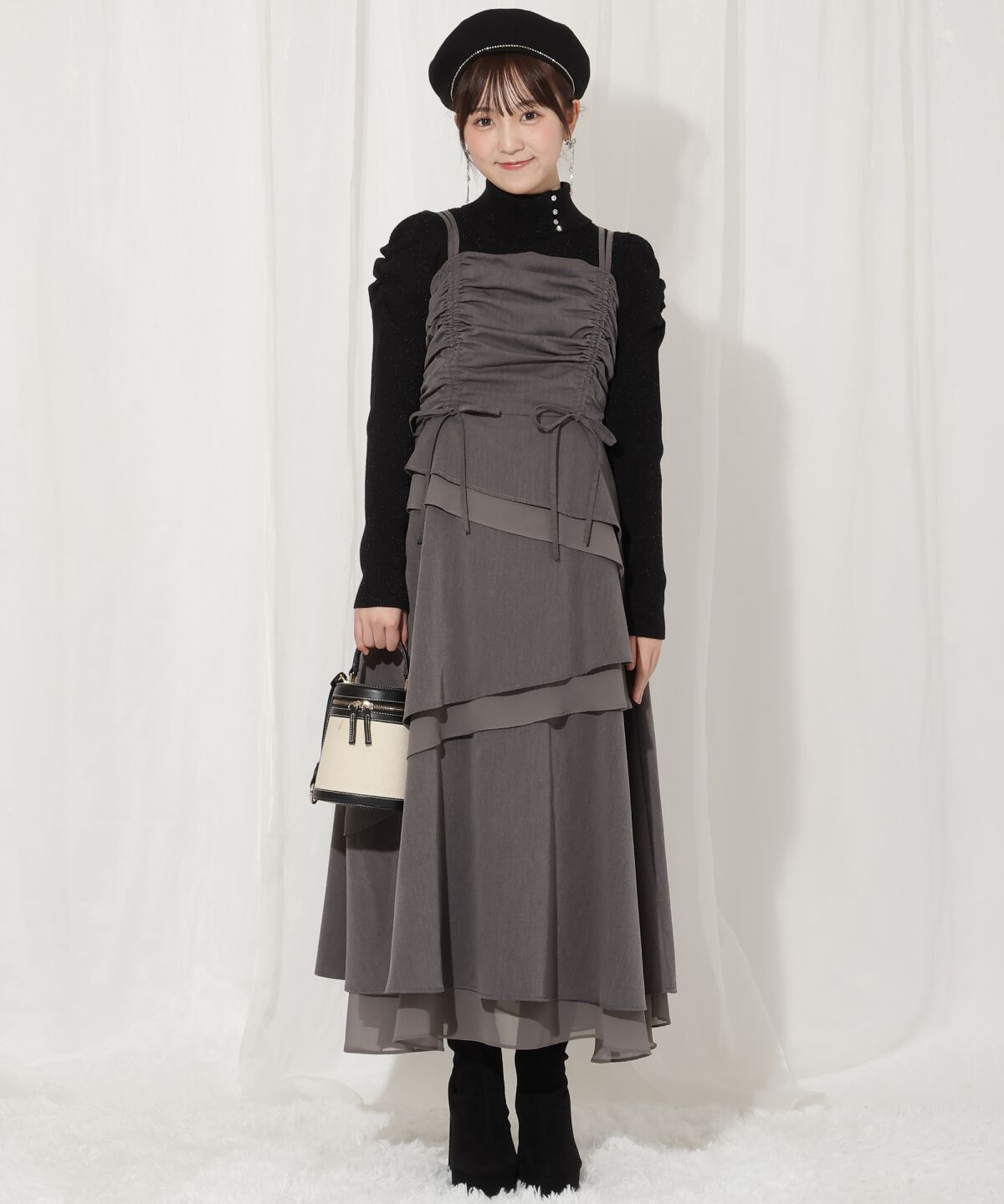 WILLSELECTION「ティアードギャザーキャミワンピース」|ワンピース|