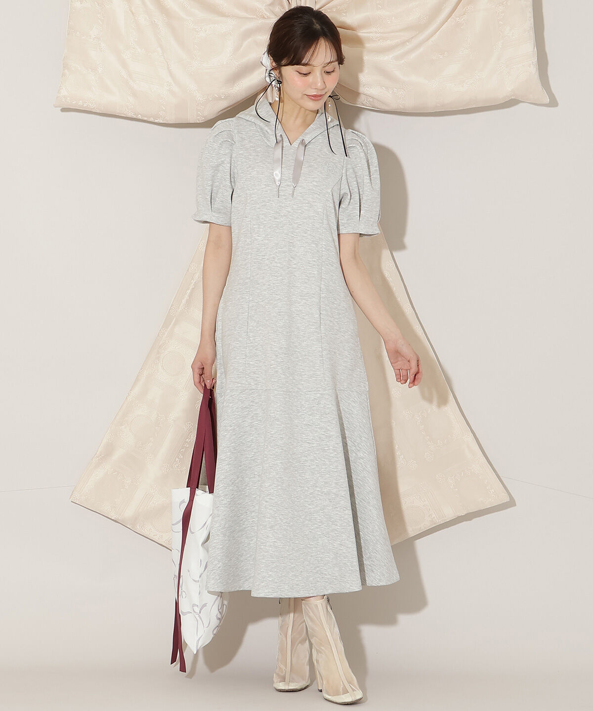 WILLSELECTION「タックスリーブAラインパーカーワンピース」|ワンピース|
