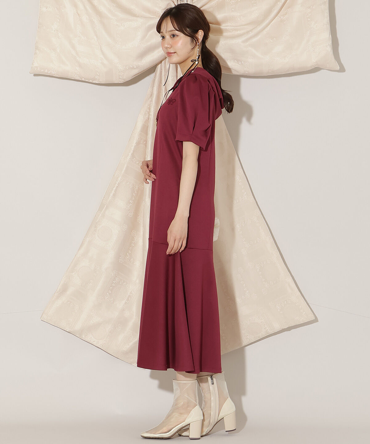 WILLSELECTION「タックスリーブAラインパーカーワンピース」|ワンピース|