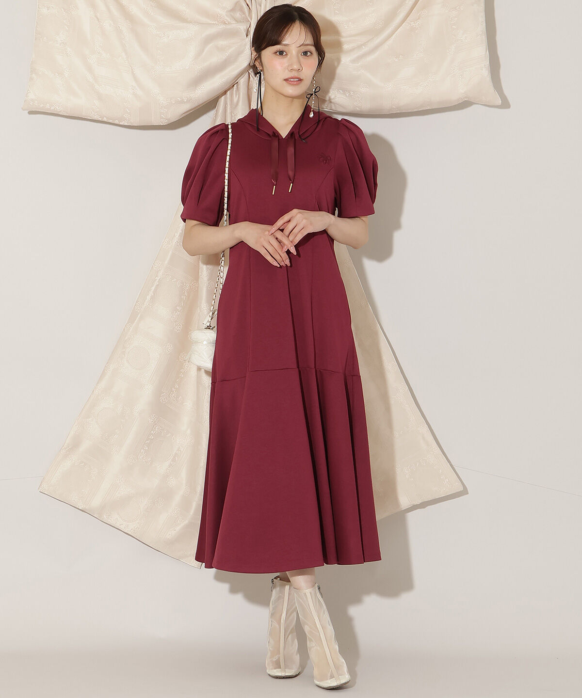 WILLSELECTION「タックスリーブAラインパーカーワンピース」|ワンピース|