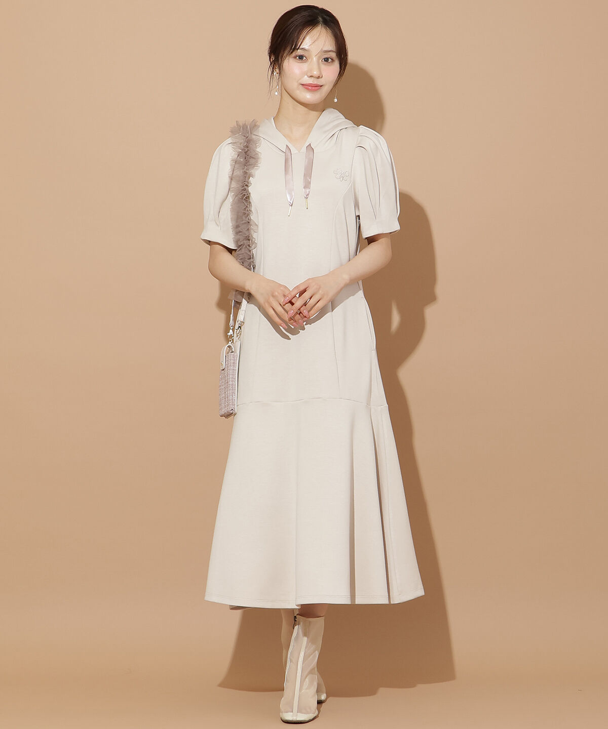 WILLSELECTION「タックスリーブAラインパーカーワンピース」|ワンピース|