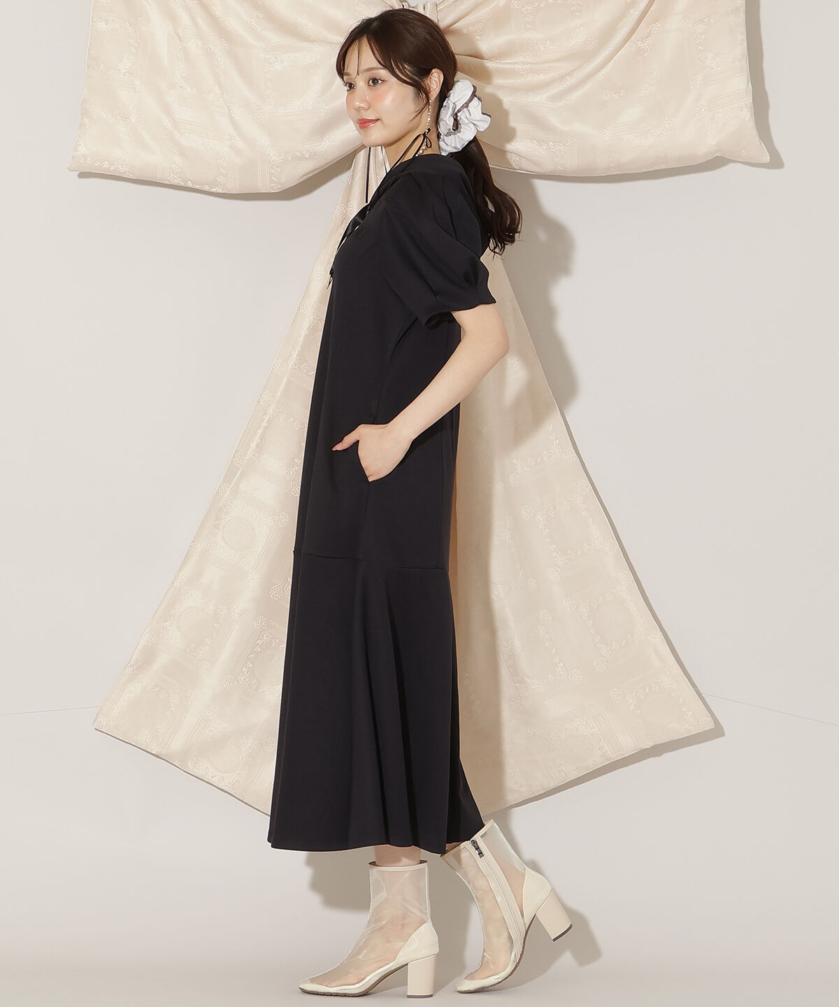WILLSELECTION「タックスリーブAラインパーカーワンピース」|ワンピース|