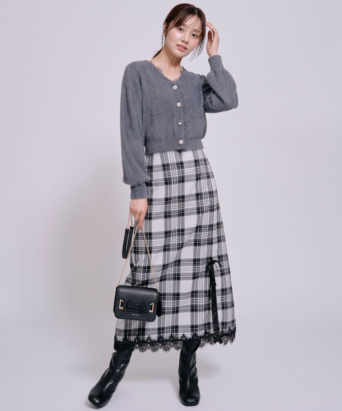WILLSELECTION「レースヘムIラインスリットスカート」|スカート|