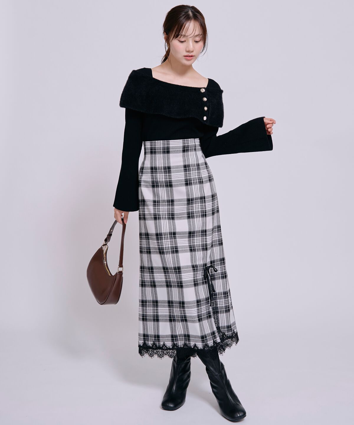 WILLSELECTION「レースヘムIラインスリットスカート」|スカート|